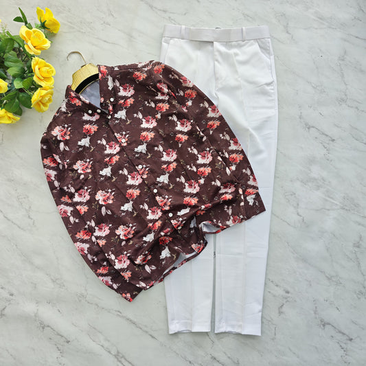 2 in 1 combo viscose shirts + shine polo fit pants combo buy @600 rs