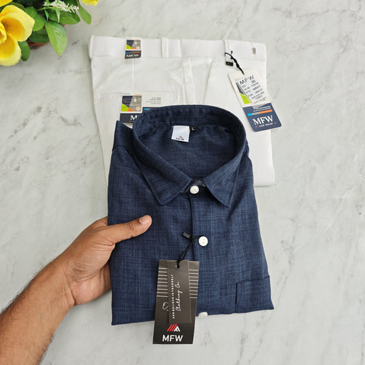 2 in 1 combo korean lenin shirts + MFW lenin polo fit pants combo buy @600 rs only