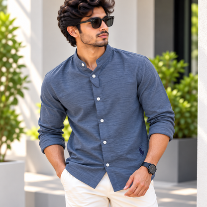MFW Chinese collar crush lenin full sleeve shirts Single pcs @299 and Buy 4 pcs combo @999