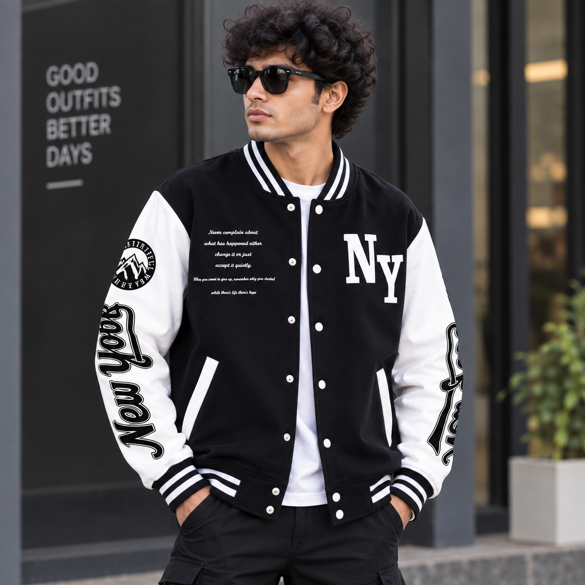 Men's Loop Knit Raising Jacket buy @450 rs only[Black]