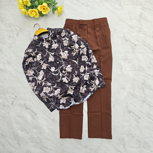 2 in 1 combo viscose printed shirts +  pants combo buy @600 rs only