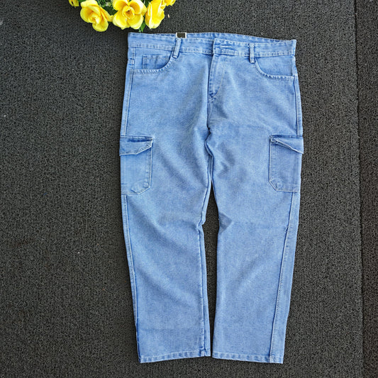 Men's 6 pocket mom fit jeans buy @350 rs only (Read description before ordering) [Light Blue]
