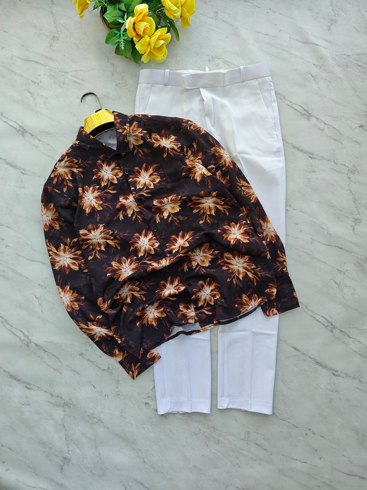 2 in 1 Combo MFW viscose printed shirts + Twill polo fit pants buy @600 rs only