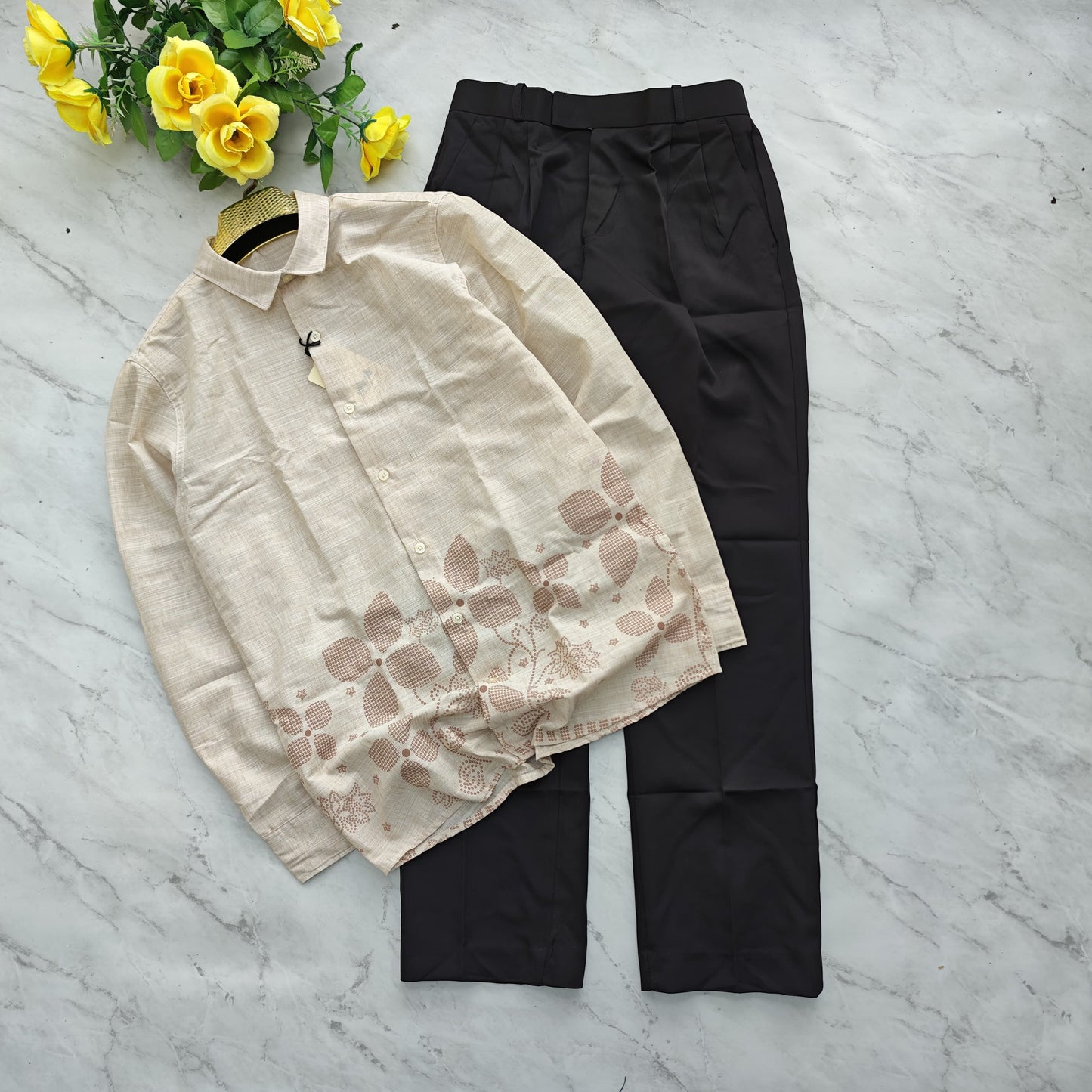 2 in 1 combo bottom printed shirts+korean pant combo buy @600 rs only