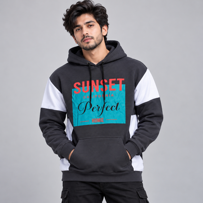 Men's Full sleeve Stylish front print premium  Hoodies tshirt single pcs @249(grey) (Fabric Reference – Please Read Description)