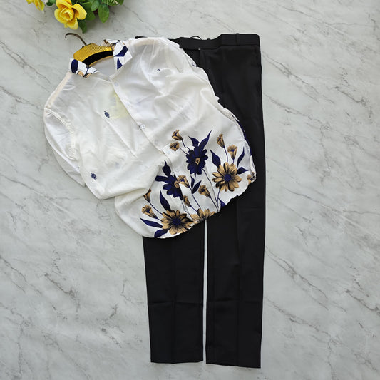 2 in 1 combo viscose Bottom printed shirts+ Korean baggy pants combo buy @600 rs only