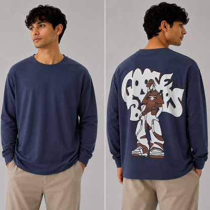 Mfw Full sleeve back printed Tshirt 1 pc @199 and 3 pcs @ 499 (GREY)