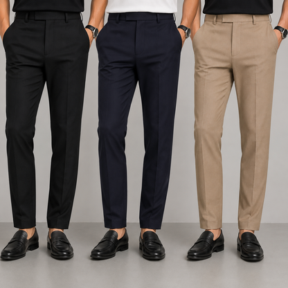 3 in 1 combo Mfw brand Penut fabric polofit pants buy 3 pcs combo @999(Black+Navy+sandel)