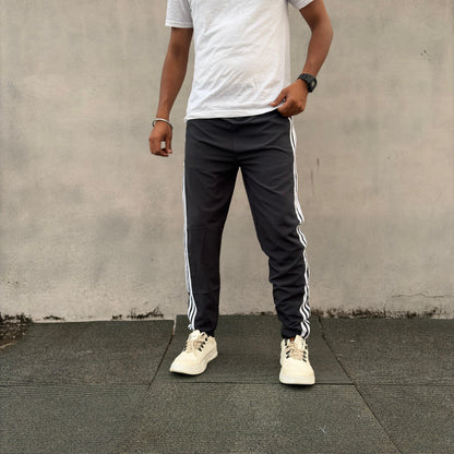 NS 3 Line paper track pants buy 3 pcs @499 (grey normal fit)