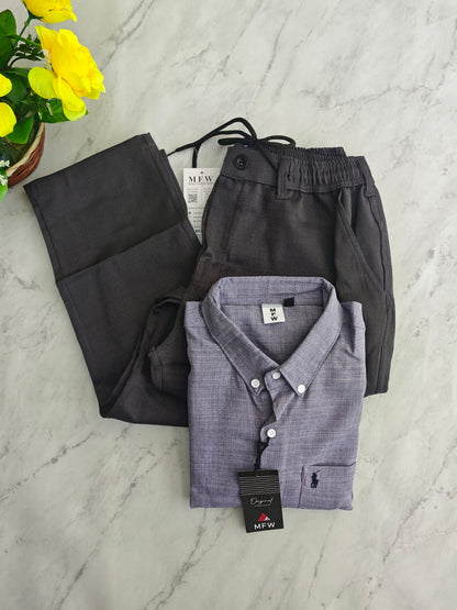 2 in 1 Combo MFW Lenin shirts + lenin relax fit pant buy @550 rs only
