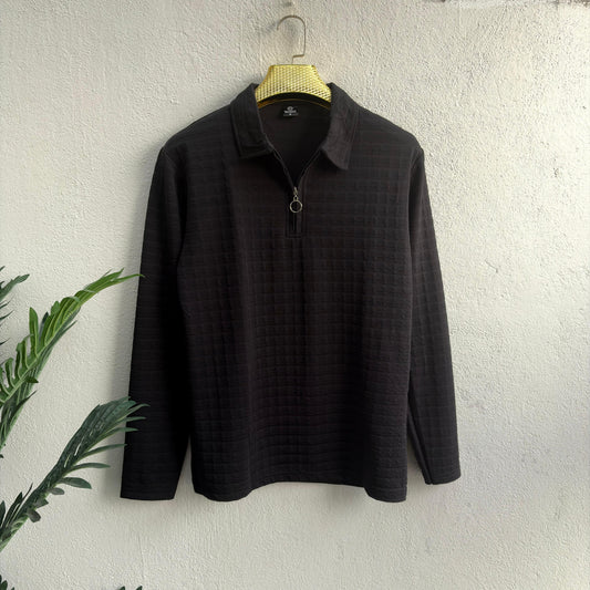 Men's  Full sleeve old money Zipper polo tshirt buy 3 pcs @499 and 1 pcs @199