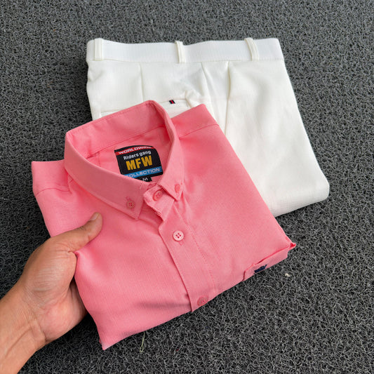 2 in 1 Combo Old money type Lenin Shirts + Lenin polo fit pant buy @ combo @600