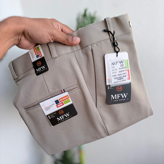 MFW Men's Penut fabric polofit pants  buy 3 pant @ 1200(Light Sandel)