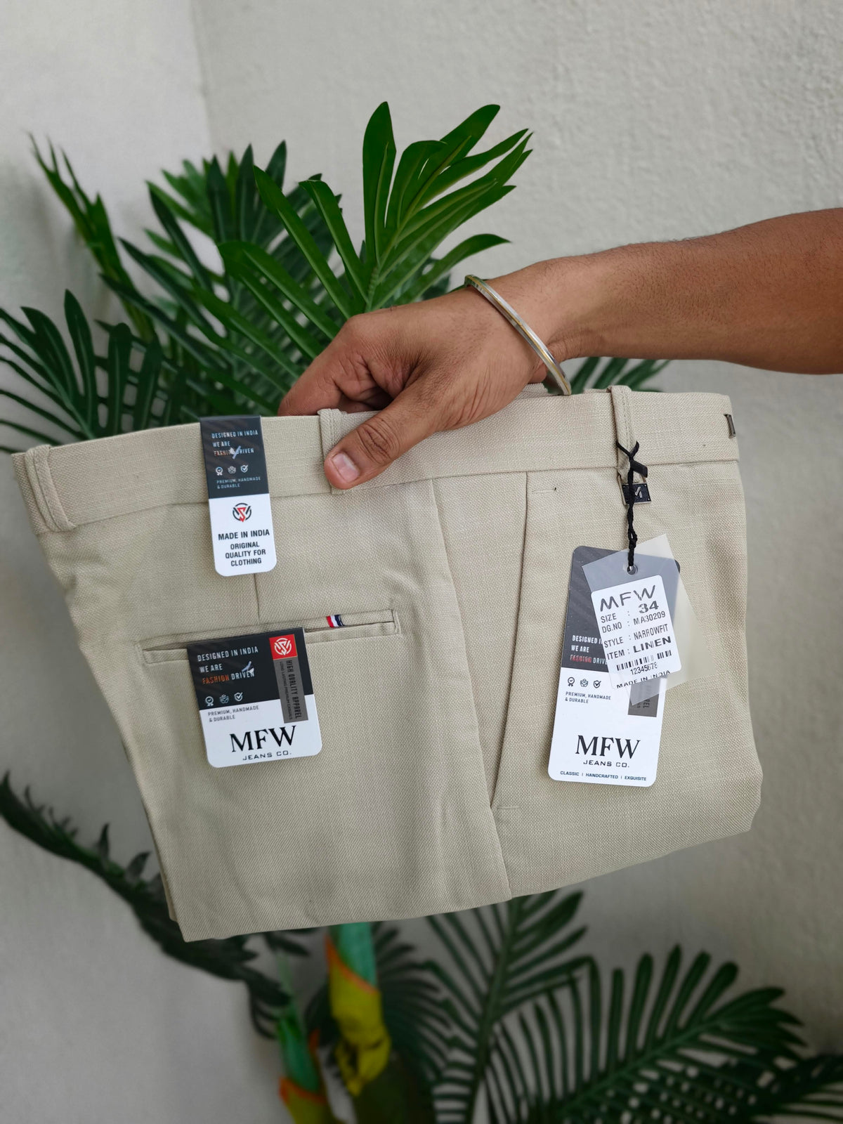 MFW Men's lenin textured polo fit pants  buy 3 pant @ 1200