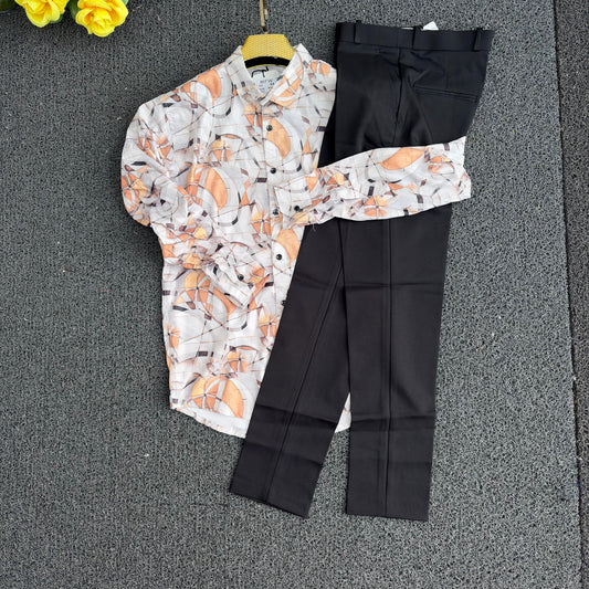 2 in 1 combo printed shirts + polo fit pant buy @600