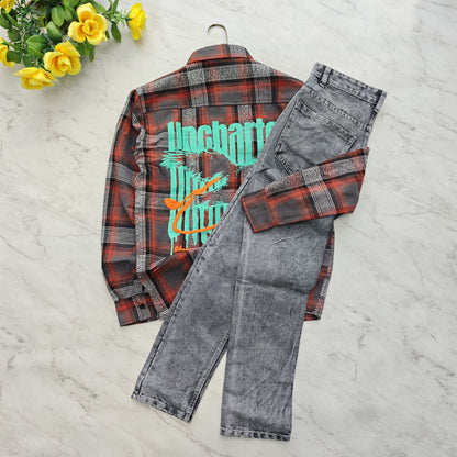 2 in 1 combo mfw back printed shirts+plain momfit jeans pant combo buy @600 rs only