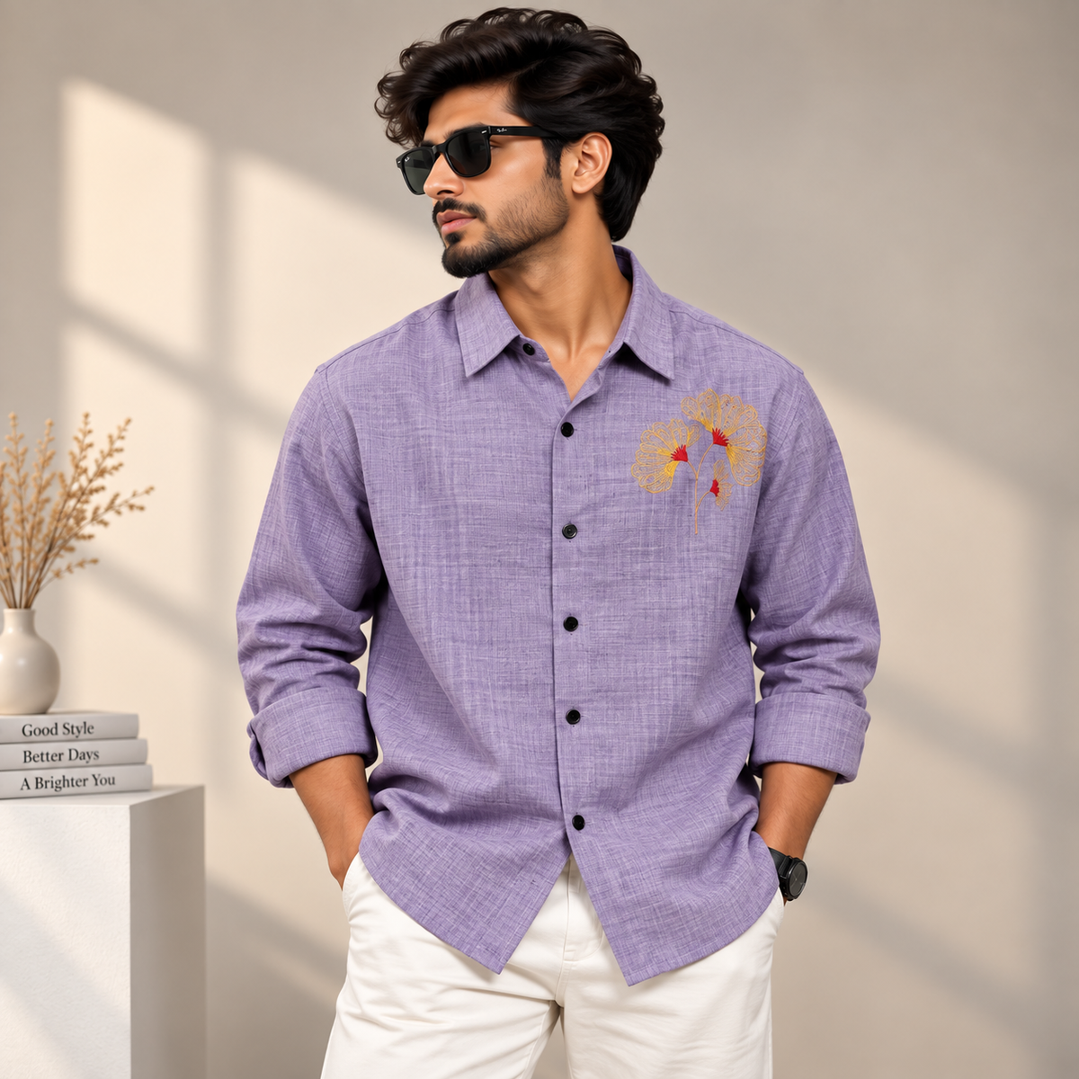 MFW Lenin embroidery work shirts Single pcs @299 and Buy 4 pcs combo @999