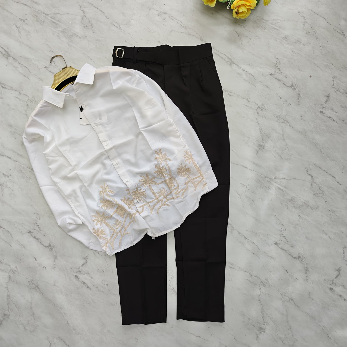 2 in 1 combo MFW bottom embroidery shirts+ gurkha type polo fit pant combo buy @700 rs only
