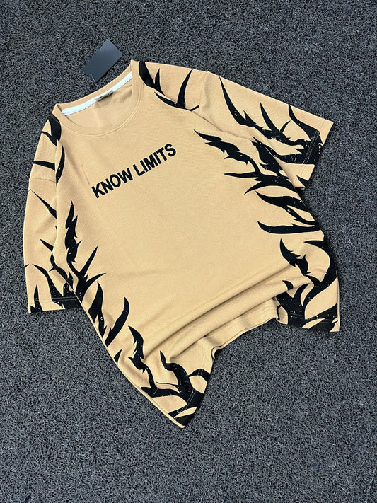 Round neck Front and back Printed droup shoulder Tshirt 1 pc @199 and 3 pcs @ 499