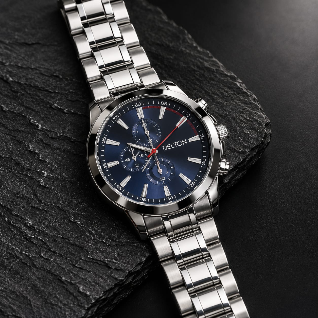 Mens most trendy Round Dial Sliver strap watches @200rs