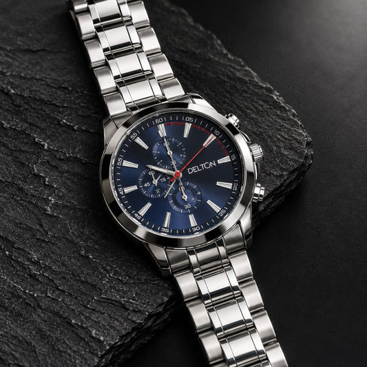 Mens most trendy Round Dial Sliver strap watches @200rs