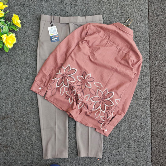 2 in 1 combo Lenin Bottom printed shirts+penut polo fit pants buy @600 rs only