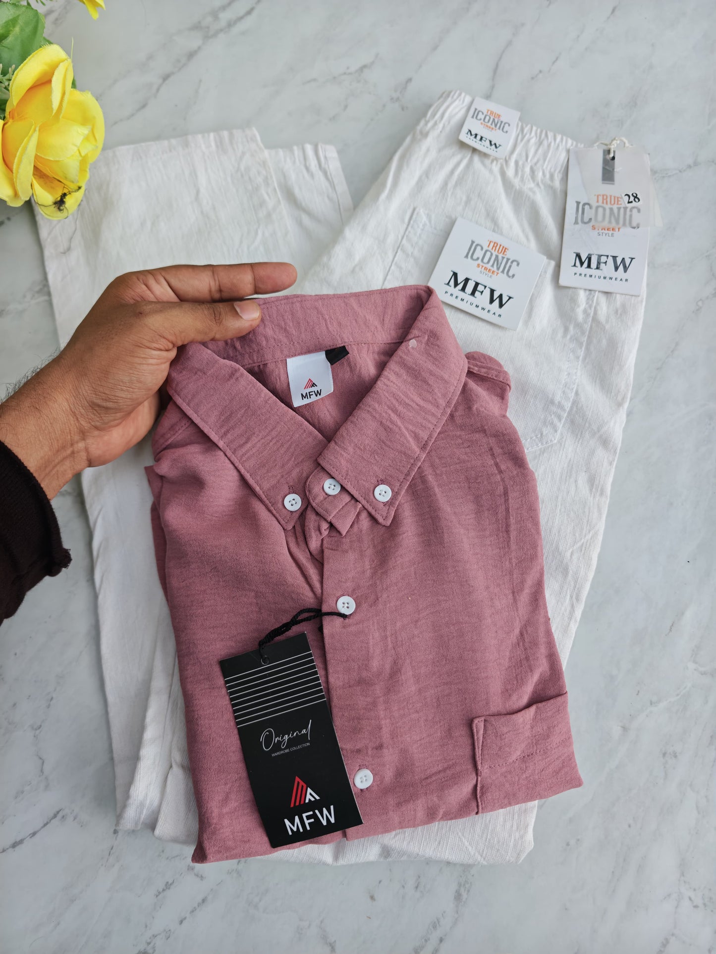 2 in 1 combo Crush Lenin shirts + lenin relax fit pants combo buy @600 rs only