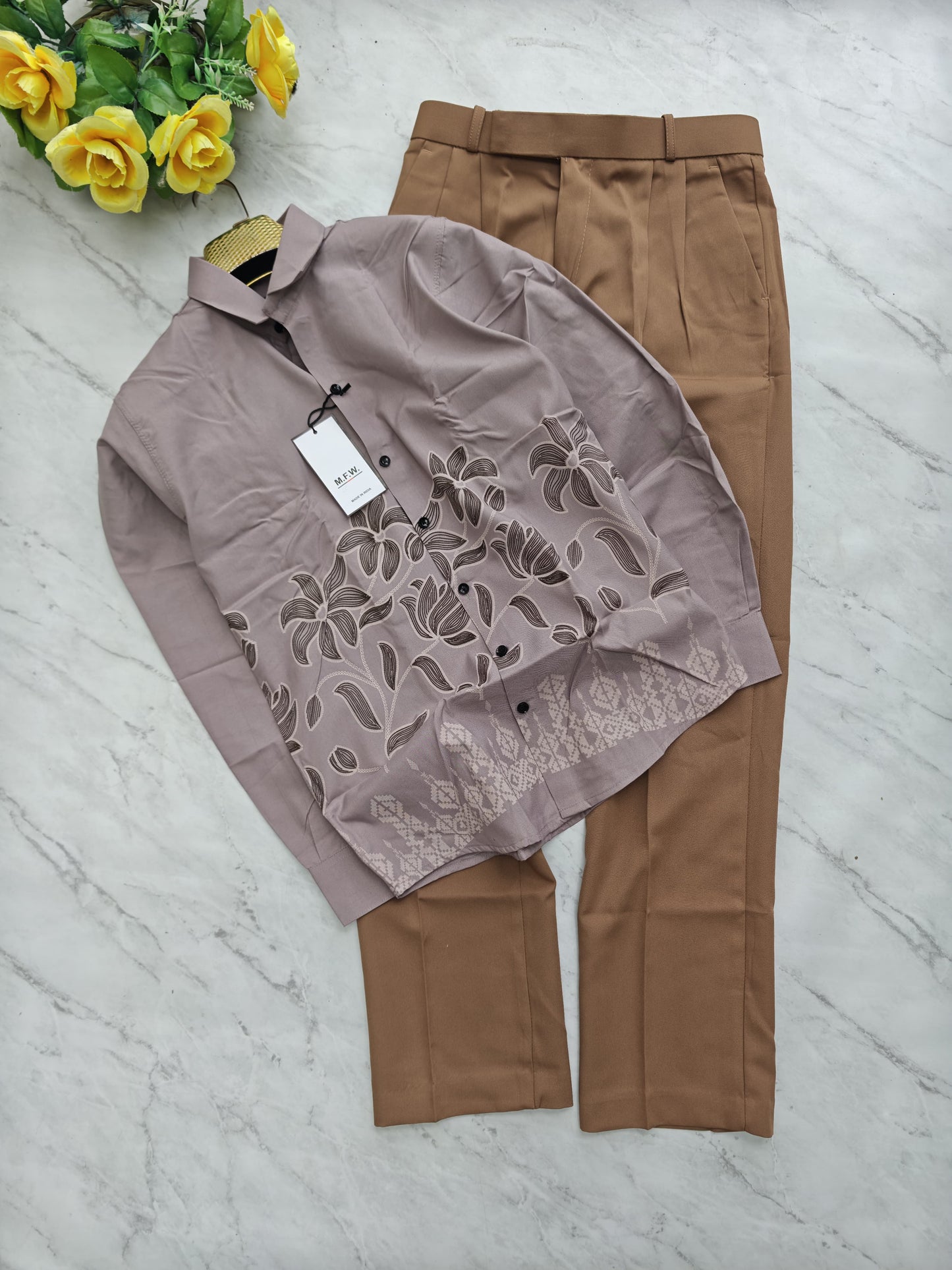 2-in-1 Bottom Printed Shirt & Korean Baggy Pant Combo ₹600 | MFW
