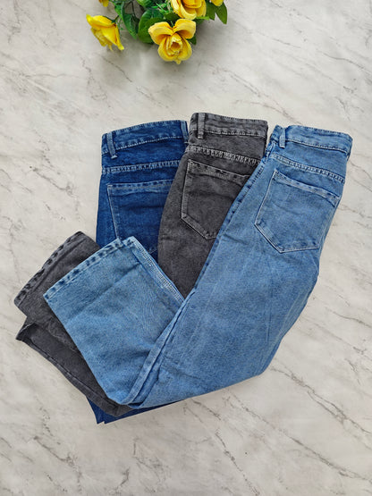 3 in 1 Combo men's Mom fit jeans jeans pants buy @999 only [Grey shade,Dark blue ,ice blue ]