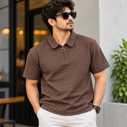 Mfw Half sleeve zipper Tshirt 1 pc @199 and 3 pcs @ 499