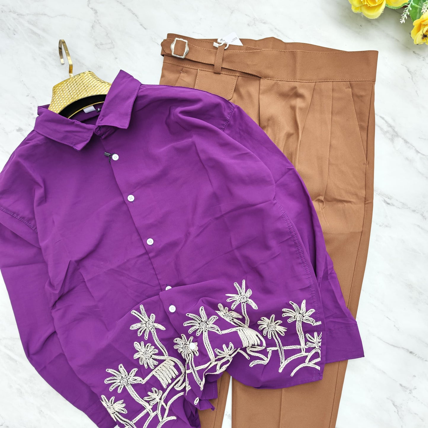 2 in 1 combo MFW bottom embroidery shirts+ gurkha type polo fit pant combo buy @700 rs only