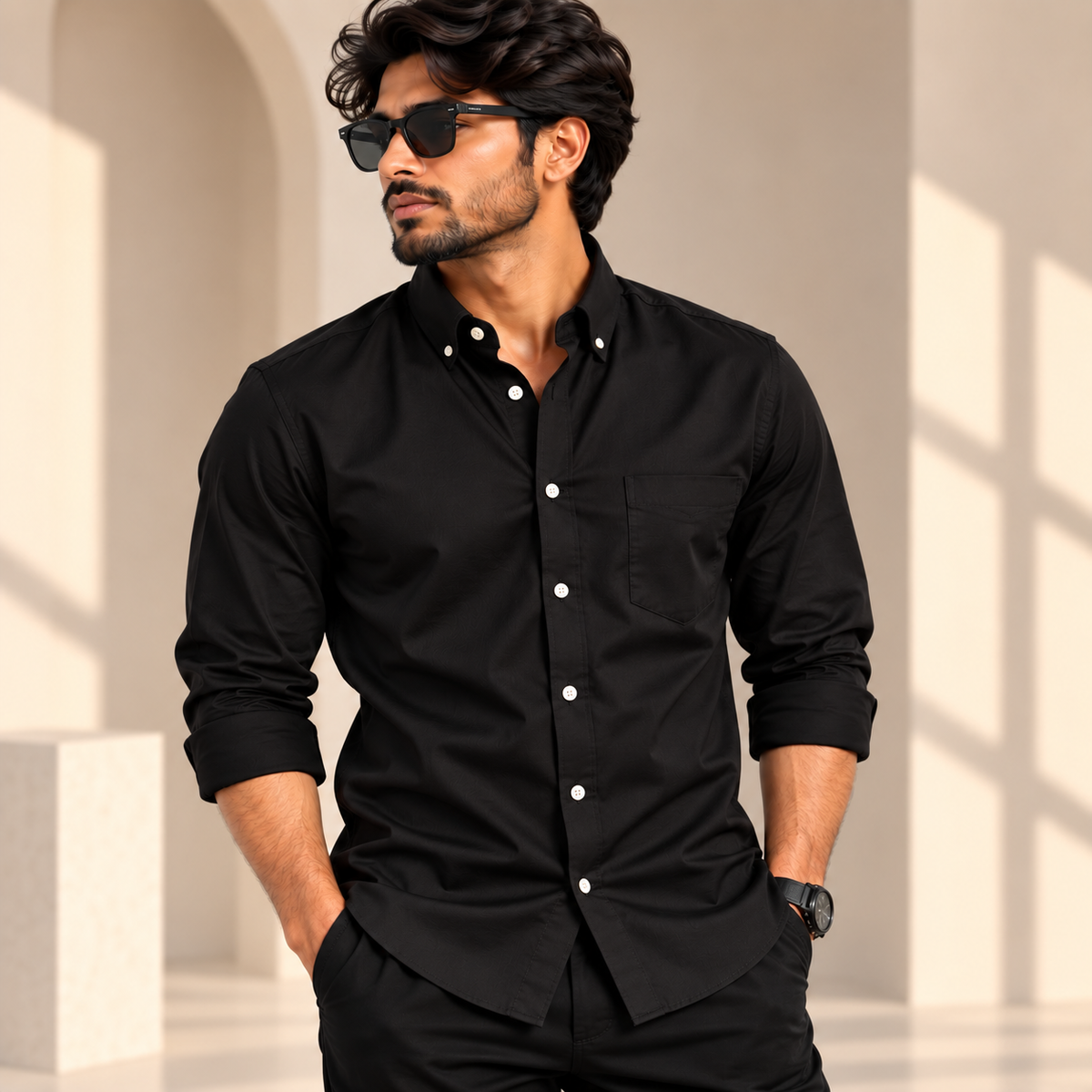 shirts Single pcs @299 and Buy 4 pcs combo @999 (BLACK)