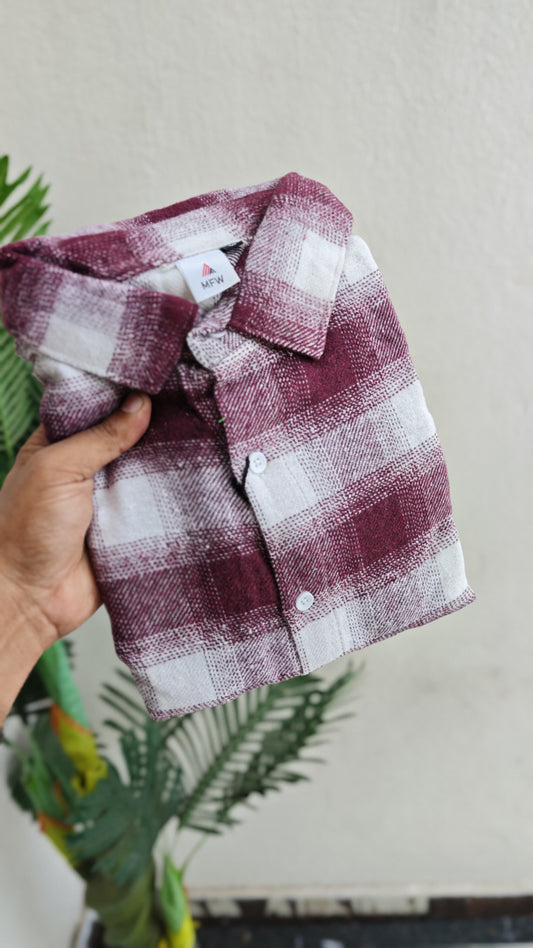 MFW Brush cotton checked shirts Single pcs @299 and Buy 4 pcs combo @999(Baggy Fit)