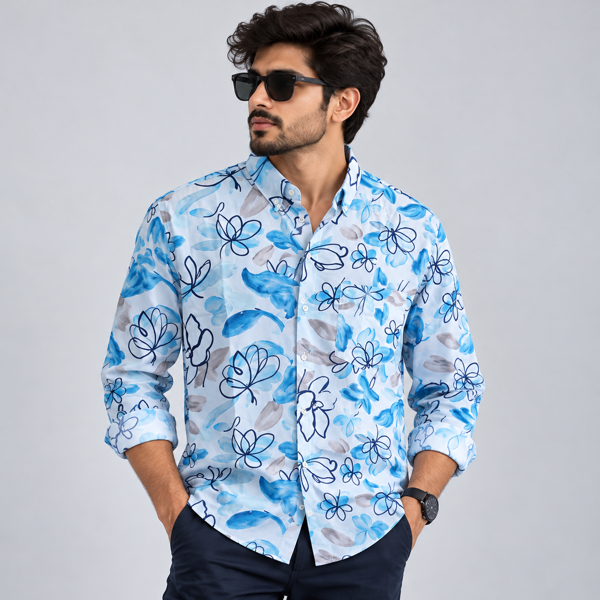 MFW viscose full sleeve printed shirts Single pcs @299 and Buy 4 pcs combo @999 [New]