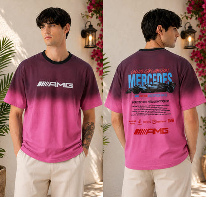 Acid wash Round neck Front and back print Drop shoulder Tshirt 1 pc @199 and 3 pcs @ 499