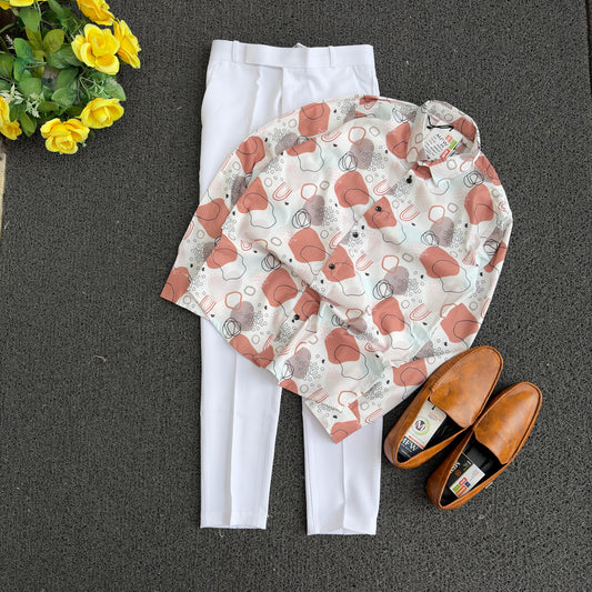 3 in 1 combo Printed shirts + shining polo fit pants + loafers combo buy @900 only