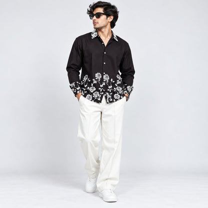 2 in 1 combo viscose bottom printed shirts + korean baggy pant buy @600 rs only