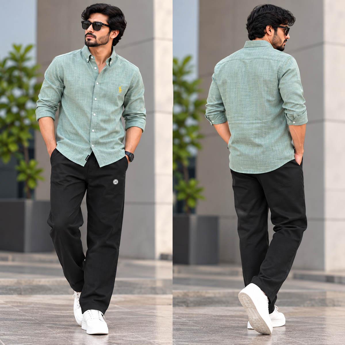 2 in 1 Combo MFW Lenin shirts + lenin relax fit pant buy @500 rs only