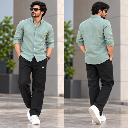 2 in 1 Combo MFW Lenin shirts + lenin relax fit pant buy @500 rs only
