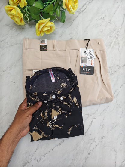 2 in 1 combo viscose shirts+ korean baggy pants combo buy @600 rs