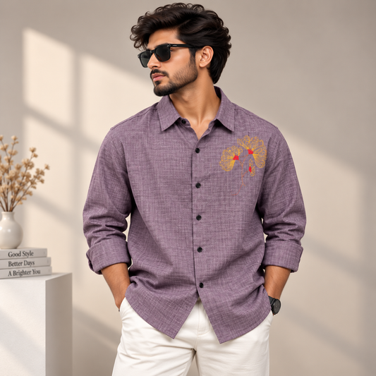 MFW Lenin embroidery work shirts Single pcs @299 and Buy 4 pcs combo @999