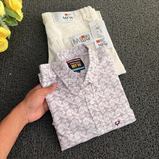 2 in 1 combo MFW printed Shirts + plain mom fit jeans buy @499 rs only