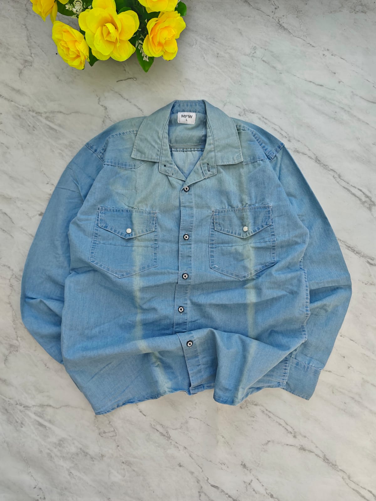 MFW Slim fit Denim shirts Single pcs @350 and Buy 3 pcs combo @999