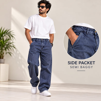 MFW side pockets semi baggy jeans pant buy @450 rs only [New model]