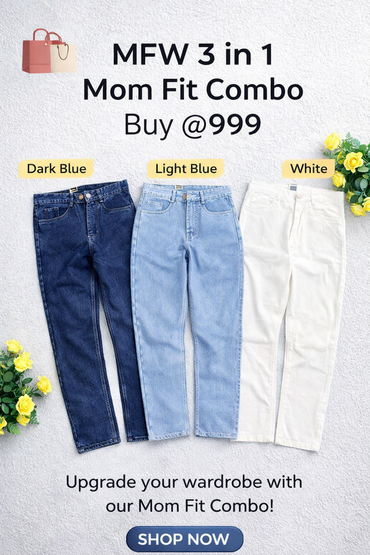 3 in 1 combo plain mom fit  jeans buy 3 pcs combo @999 only
