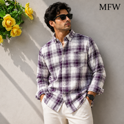 MFW Old money type flannel full sleeve shirts Single pcs @299 and Buy 4 pcs combo @999
