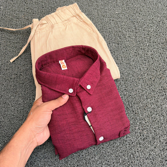 2 in 1 combo Old money lenin shirts + Lenin pants combo buy @600 only