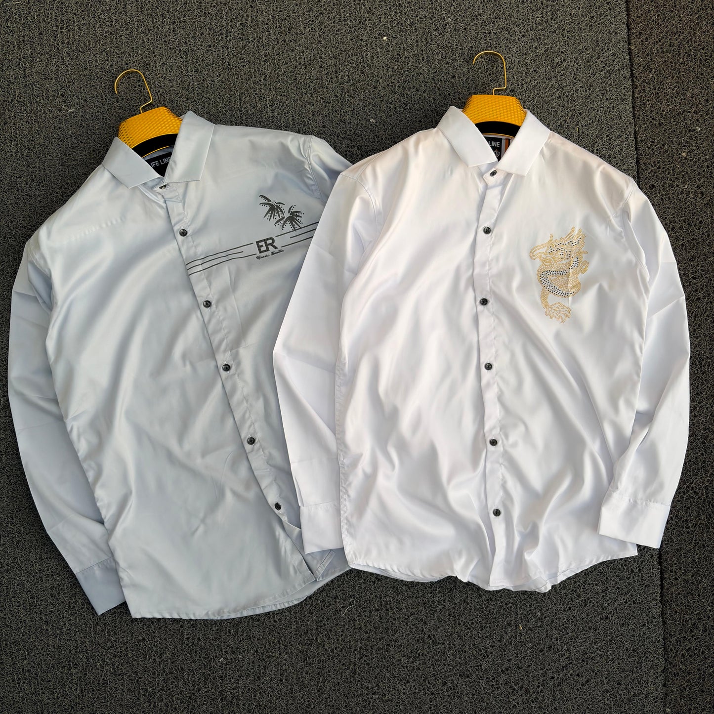 2 in 1 combo party wear stone work shirts buy 2 pcs combo 500 only