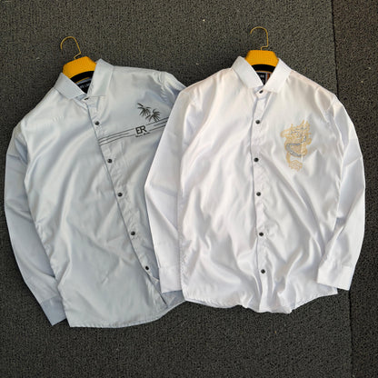 2 in 1 combo party wear stone work shirts buy 2 pcs combo 500 only