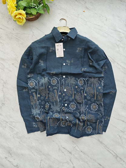 Men's Full sleeve Bottom Embroidery Shirts single pcs @350 and Buy 3 pc combo @999